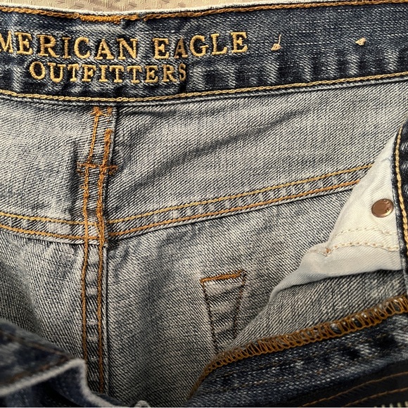 Men's American Eagle Relaxed Straight Leg Distressed Jeans SZ 34/34 - Picture 5 of 5